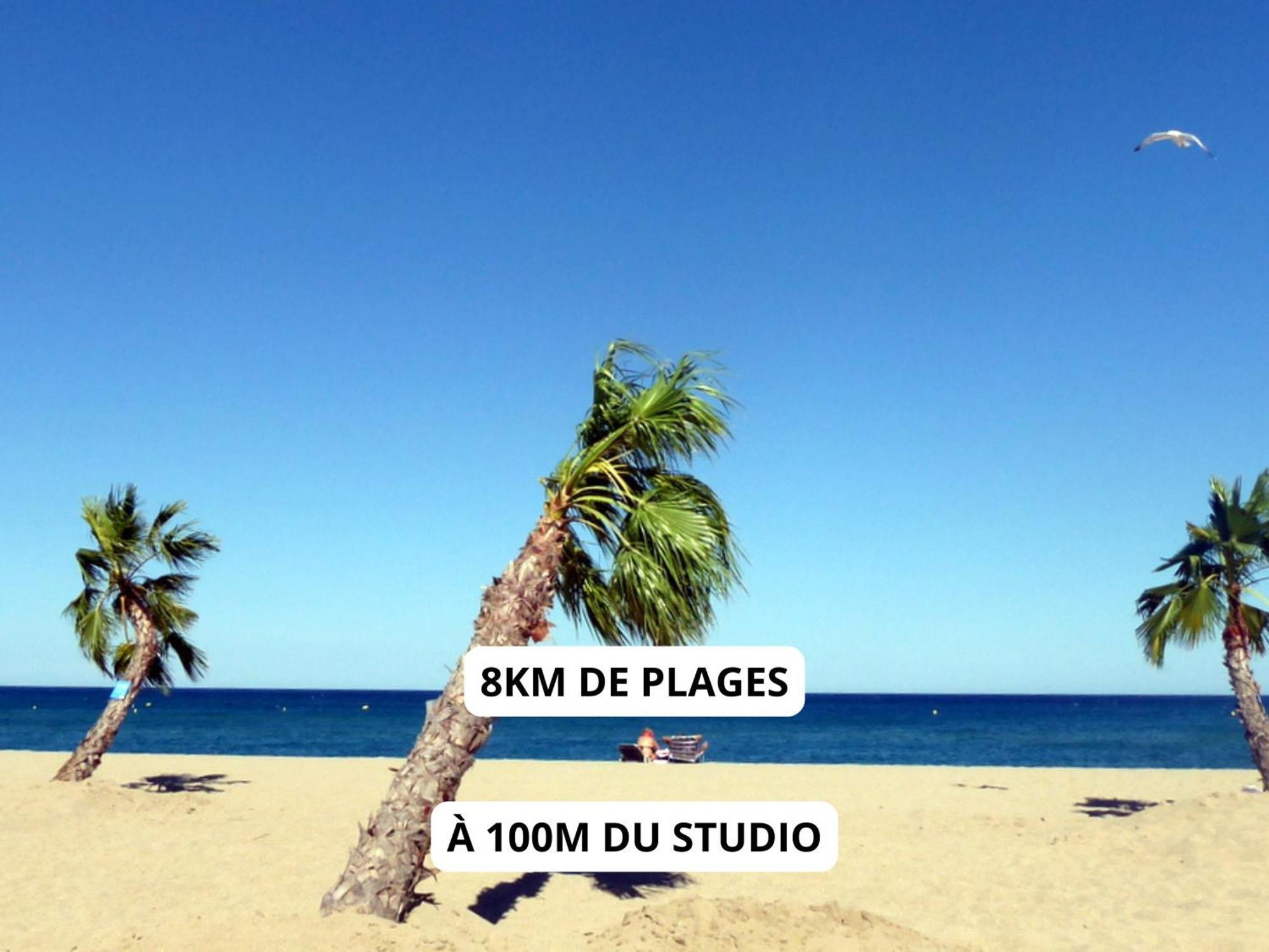 Appartement A 100M De La Plage - Terrasse & Parking Prive Le Barcarès Kültér fotó
